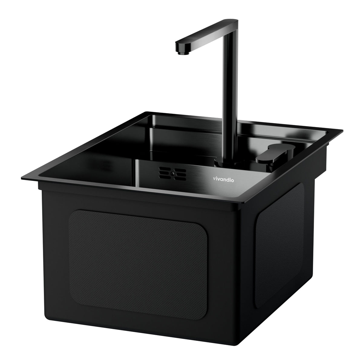 Vivandio Sink with Hidden Faucet (Steel)