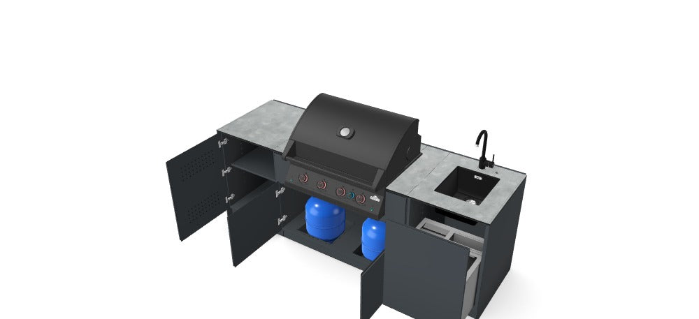 Kitchenboxy Modular - individuální návrh ref.: M_H565BK1